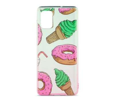 Чохол для Samsung Galaxy A71 (A715) Wave Sweet white / pink / donut 3431678