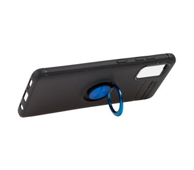 Чохол для Samsung Galaxy A41 (A415) Deen ColorRing з кільцем чорний / синій 3431616