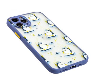 Чохол для iPhone 11 Pro Wave Cartoon penguin fisherman / lavender gray 3433127