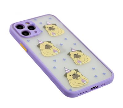 Чохол для iPhone 11 Pro Wave Cartoon birthday pug / light purple 3433103