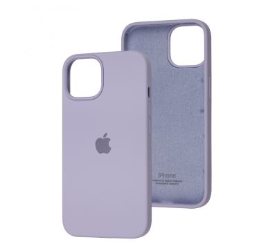 Чохол для iPhone 13 / 14 Square Full silicone lilac cream