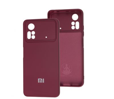 Чохол для Xiaomi  Poco X4 Pro 5G Silicone Full camera marsala