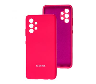 Чохол для Samsung Galaxy A32 (A325) Silicone cover Full camera рожевий / barbie pink