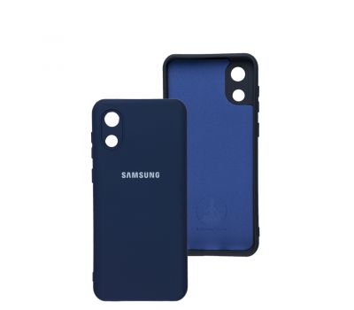 Чохол для Samsung Galaxy A03 Core (A032) Silicone Full camera midnight blue