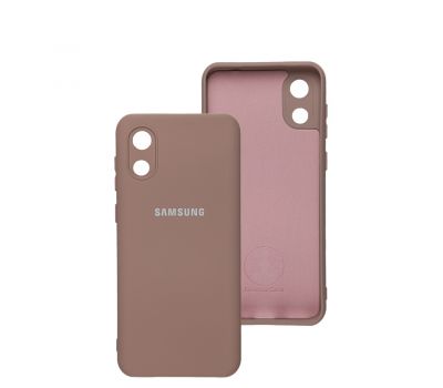 Чохол для Samsung Galaxy A03 Core (A032) Silicone Full camera pink sand