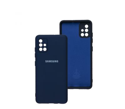 Чохол для Samsung Galaxy A51 (A515) Silicone Full camera midnight blue