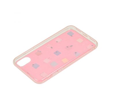Чохол для iPhone X / Xs рожевий мозаїка 3436040