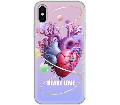 Чехол для iPhone X / Xs Mixcase для закоханих Heart Love