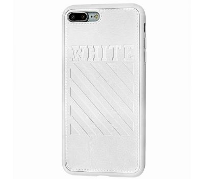 Чохол для iPhone 7 Plus / 8 Plus off-white leather білий