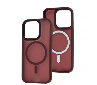 Чохол для iPhone 15 Pro WAVE Matte Insane MagSafe dark red