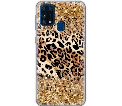 Чохол для Samsung Galaxy M31 (M315) MixCase Леопард у блискітках