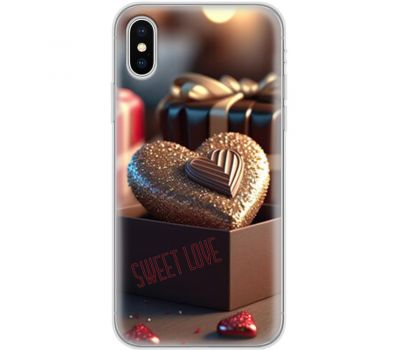 Чехол для iPhone X / Xs Mixcase для закоханих chocolate Heart