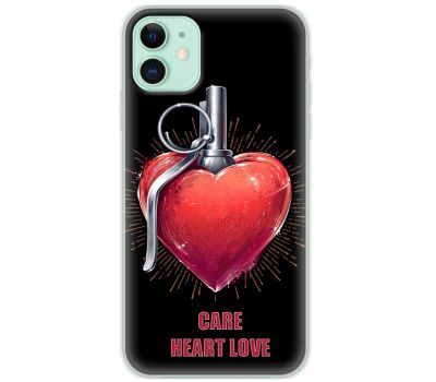 Чехол для iPhone 11 Mixcase для закоханих care heart love