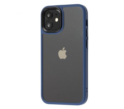 Чохол для iPhone 12 mini Metal Buttons темно-синій