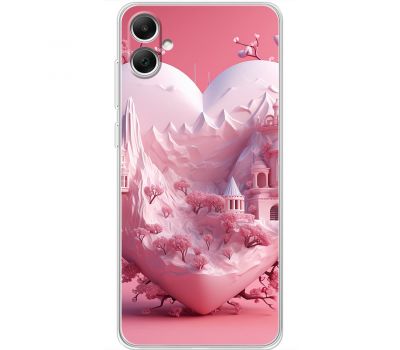Чехол для Samsung Galaxy A05 (A055) Mixcase для закоханих pink heart