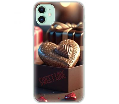 Чехол для iPhone 12 Mixcase для закоханих chocolate Heart