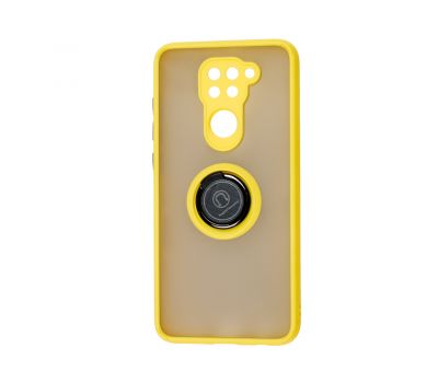 Чохол для Xiaomi Redmi Note 9 LikGus Edging Ring жовтий
