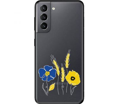 Чохол для Samsung Galaxy S21 (G991) MixCase патріотичні квіти україни