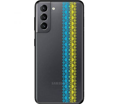 Чохол для Samsung Galaxy S21 (G991) MixCase патріотичні синє-жовтий колір вишиванки