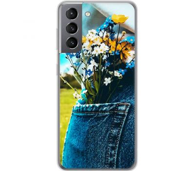 Чохол для Samsung Galaxy S21 (G991) MixCase патріотичні квіти України