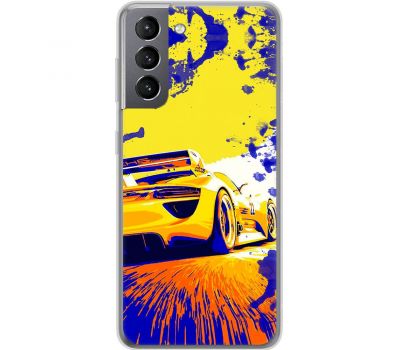 Чохол для Samsung Galaxy S21 (G991) MixCase машини жовта car дрифт