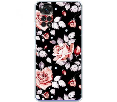 Чохол для Xiaomi Redmi Note 11 / 11s MixCase flowers on black