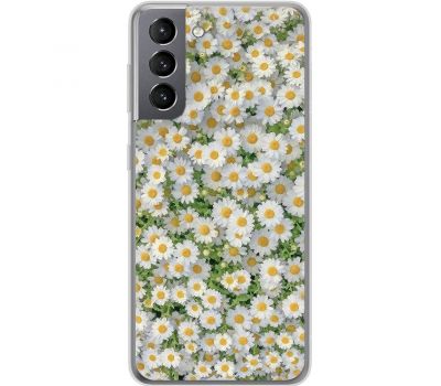 Чохол для Samsung Galaxy S21 (G991) MixCase квіти ромашки фарбами