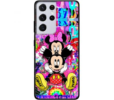 Чохол для Samsung Galaxy S21 Ultra (G998) MixCase графіті Mickey and Minnie mouse