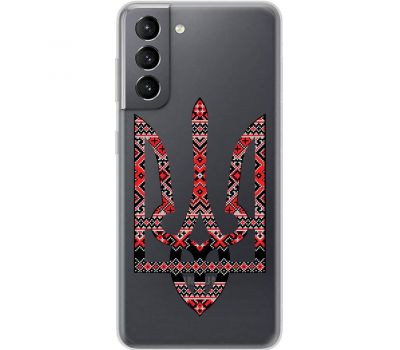 Чохол для Samsung Galaxy S21 (G991) MixCase патріотичні тризуб з червоно-чорни