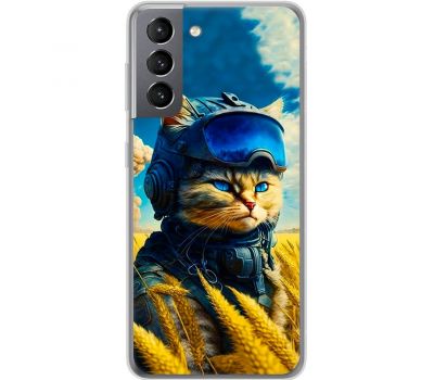 Чохол для Samsung Galaxy S21 (G991) MixCase патріотичні військовий котик