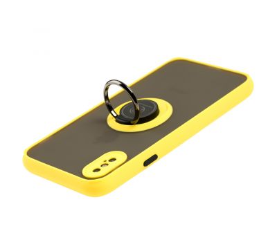 Чохол для iPhone X / Xs LikGus Edging Ring жовтий 3442157