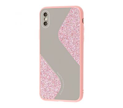 Чохол для iPhone Xs Max Shine mirror рожевий