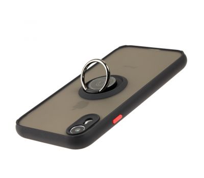 Чохол для iPhone Xr LikGus Edging Ring чорний/червоний 3443230