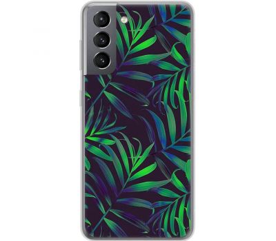Чохол для Samsung Galaxy S21 (G991) MixCase квіти тропічні листочки