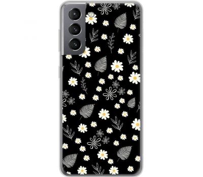 Чохол для Samsung Galaxy S21 (G991) MixCase квіти ромашки і листочки