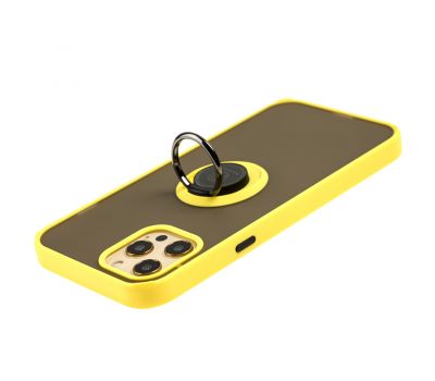 Чохол для iPhone 12 Pro Max LikGus Edging Ring жовтий 3443375