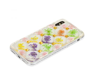 Чохол Flowers 3D для iPhon X / Xs кольоровий кріп 3443723