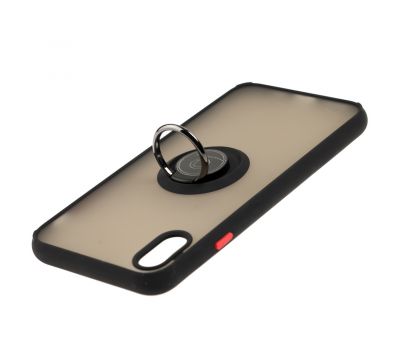 Чохол для iPhone Xs Max LikGus Edging Ring чорний/червоний 3443273