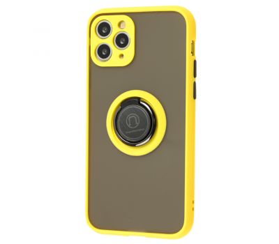 Чохол для iPhone 11 Pro LikGus Edging Ring жовтий