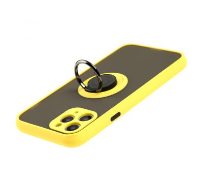 Чохол для iPhone 11 Pro LikGus Edging Ring жовтий 3443117