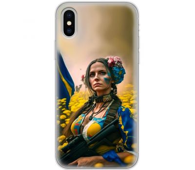 Чохол для iPhone X / Xs MixCase патріотичні ніжна Українка