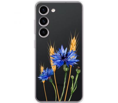 Чохол для Samsung Galaxy S23 (S911) Mixcase квіти волошки в колосках