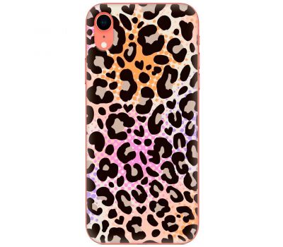 Чохол для iPhone Xr MixCase Леопард рожево-жовтогарячий