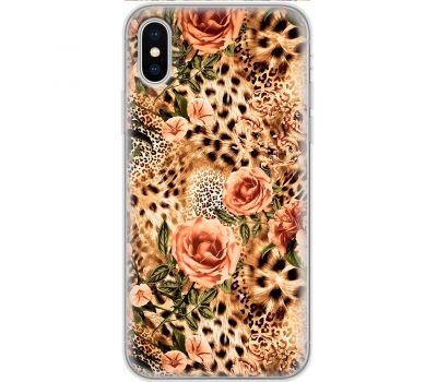 Чохол для iPhone Xs Max MixCase Леопард троянди
