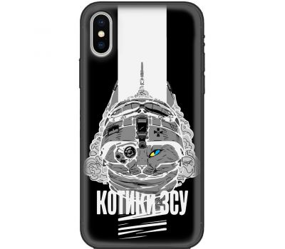 Чохол для iPhone X / Xs MixCase патріотичні котики ЗСУ