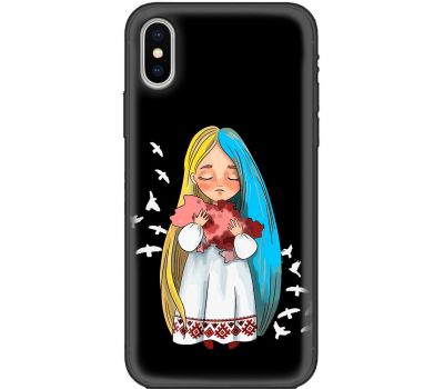 Чохол для iPhone X / Xs MixCase патріотичні Україна в объятиях