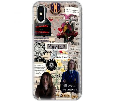 Чохол для iPhone Xs Max Mixcase Венздей колаж Ксавьє Торп