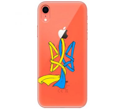 Чохол для iPhone Xr MixCase патріотичні синє-жовтий Тризуб