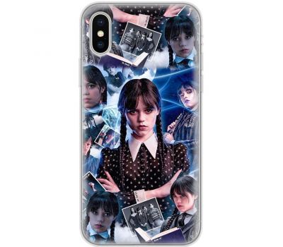 Чохол для iPhone Xs Max Mixcase Венздей колаж детектив