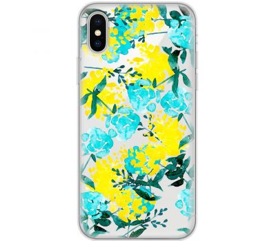 Чохол для iPhone Xs Max MixCase патріотичні жовто-блакитні квіти